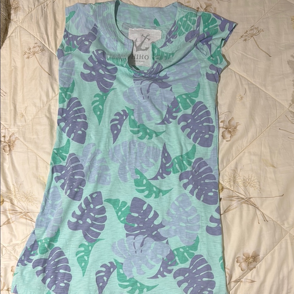 HIHO Tropical Leaf Print Dress